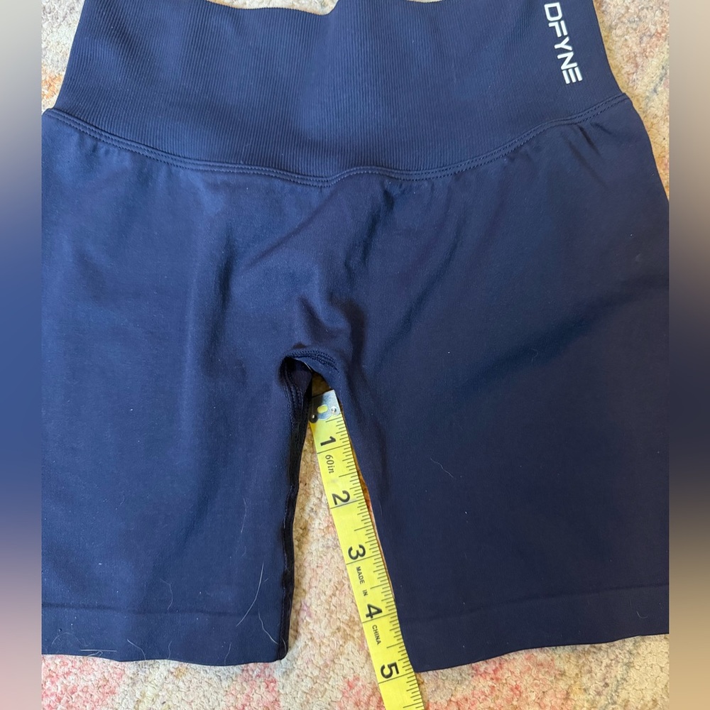 DFYNE Small Navy Athletic Shorts with Supportive Waistband - Picture 7 of 7